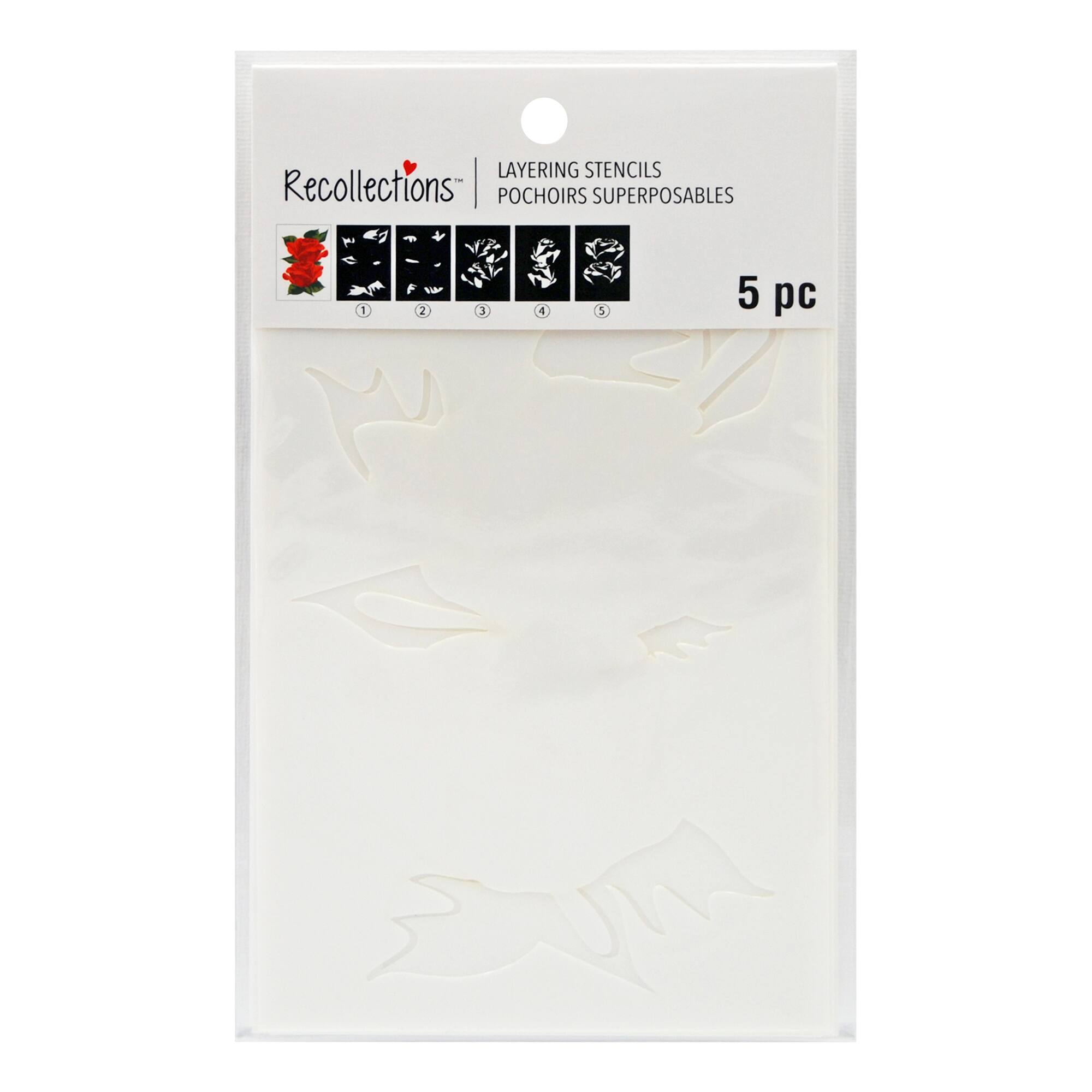 Pair of Roses Layering Stencils by Recollections™